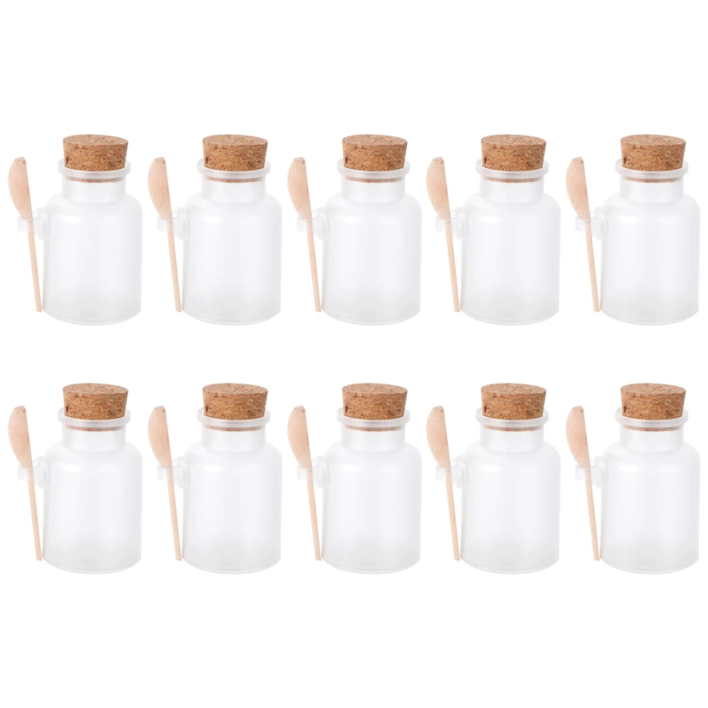 

10 Pcs Bath Salts Storage Bottle Empty Container Mask Powder Holder Transparent Talcum Jar