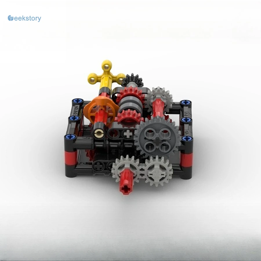 MOC 4-geschwindigkeit Sequentielle Übertragung Technologie Bausteine Set Zyklische Variable Getriebe Montage Getriebe Spielzeug Ziegel DIY Geschenke