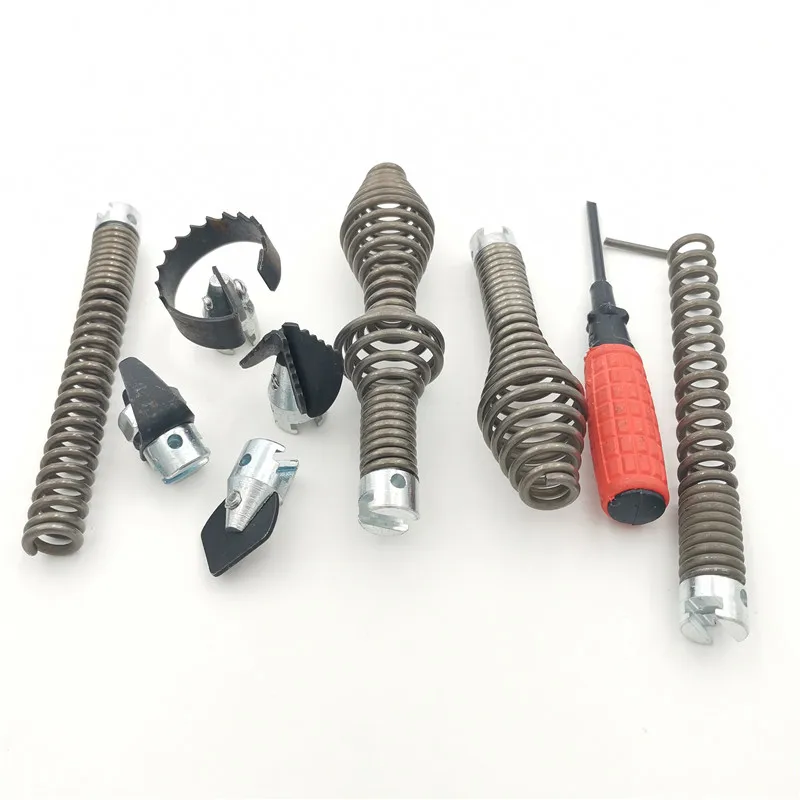 

1set 16MM Diameter Pipeline Dredge Device Spring Drill Machine Drain Cleaner Combination Cutter Head Adapter Joint Connector