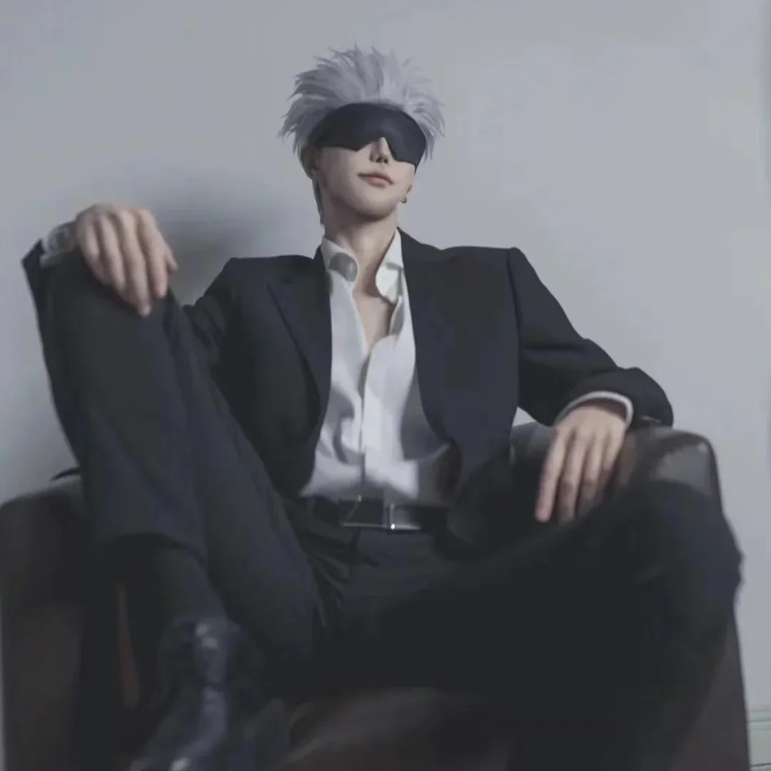 Anime Jujutsu Kaisen Gojo Satoru Maschera Benda Cosplay Prop Anime Black Man Woamn Fascia per capelli Accessori Occhiali da notte