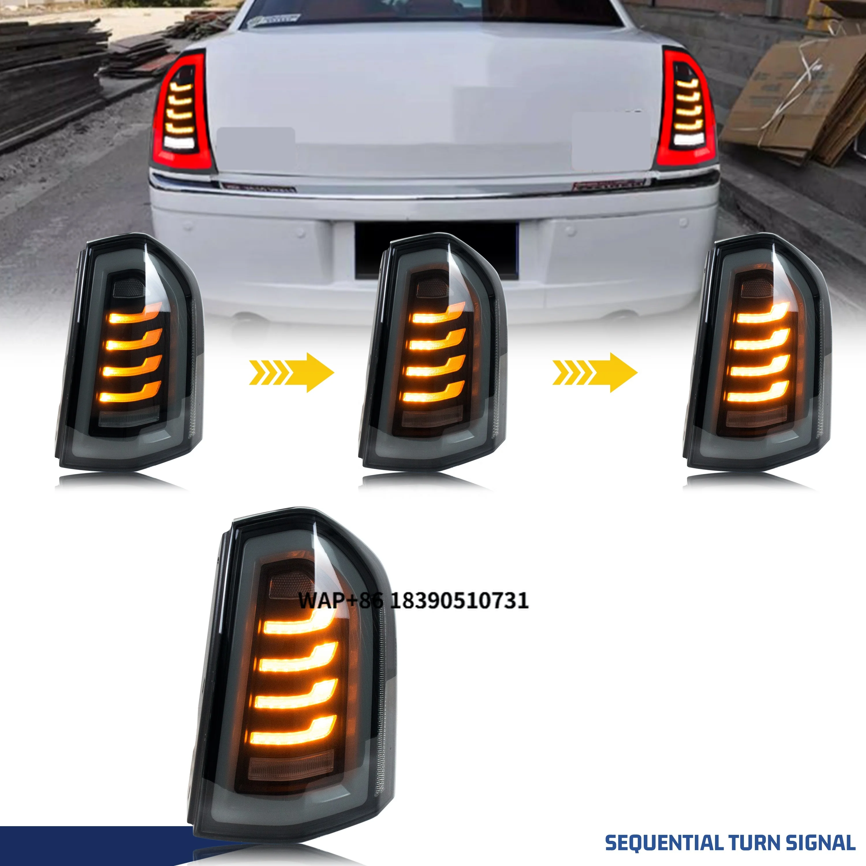 

Автозапчасти, светодиодная лампа, задний фонарь для Chrysler 300C 2011 2014, динамический указатель поворота, DRL, тормозной блок в сборе