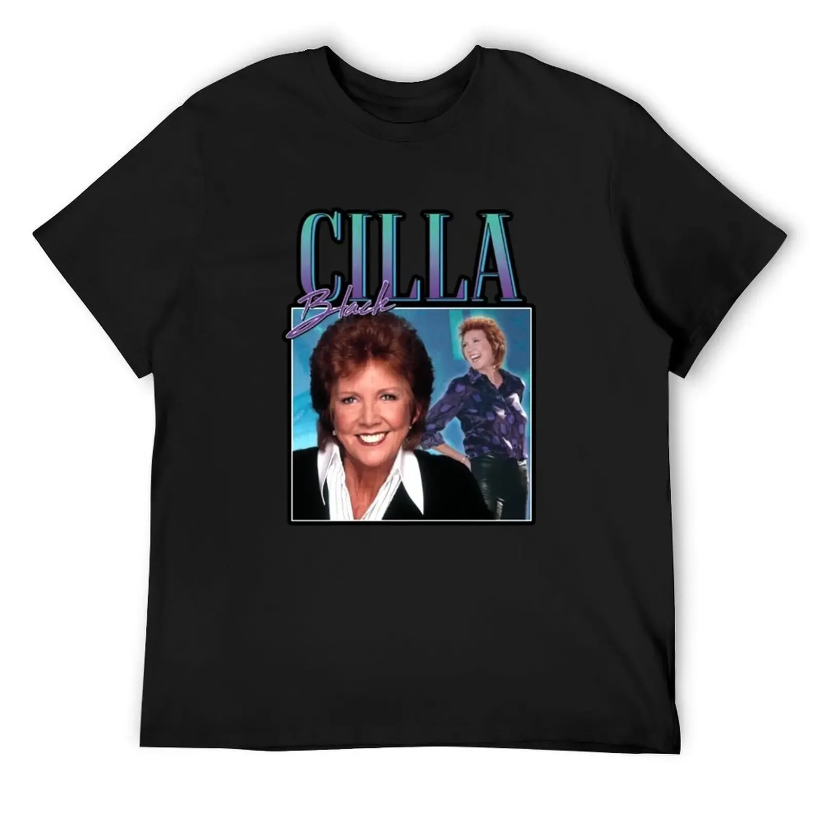 

Cilla Black Homage Funny UK TV Legend 80's 90's Retro T-Shirt new edition cheap stuff Men's clothing