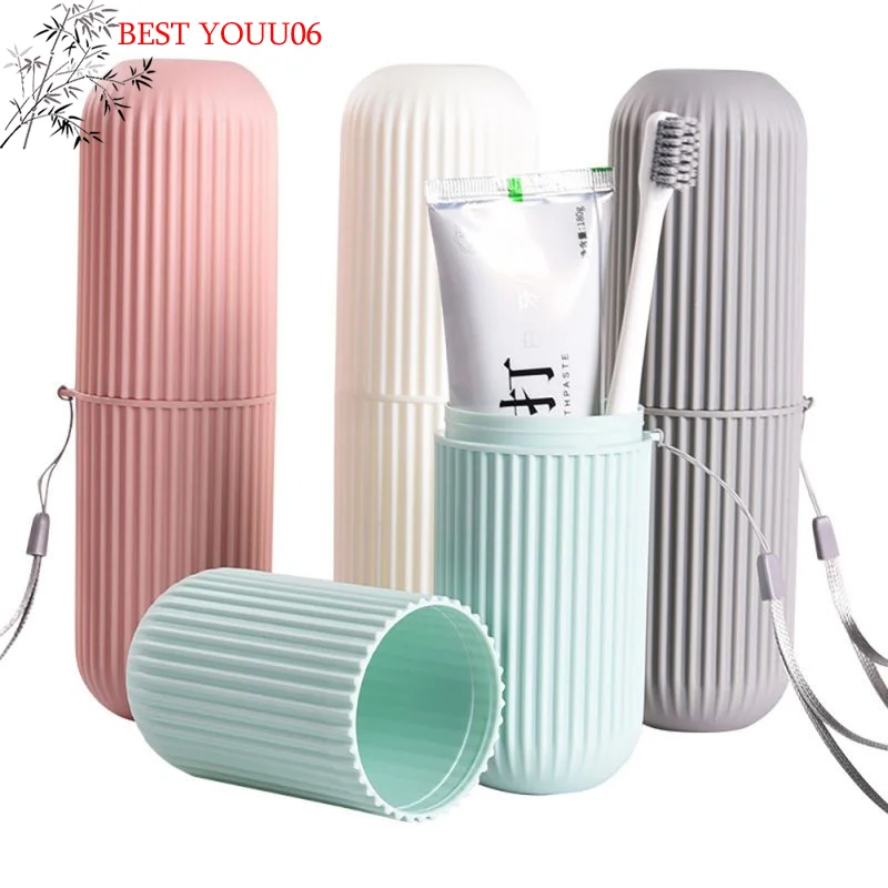 Hot Travel Portable Toothbrush Cup Bathroom Toothpaste Holder Storage Box Storage Box Travel Toiletries Storage Cup New Idea
