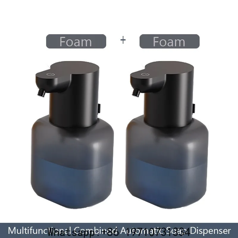 2PCS Automatic Soap Dispenser For Shampoo & Body Wash 4-Speed Adjustable Touchless Sensor Foaming Dispenser For Bathroom