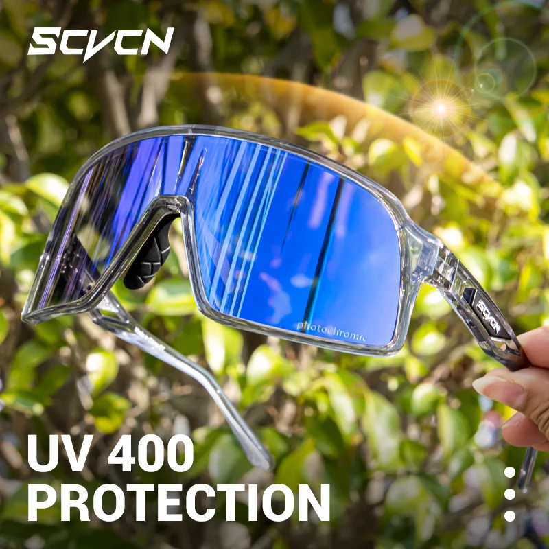 

SCVCN New Outdoor Photochromic Cycling Sunglasses MTB Glasses Bike Cycling UV400 Glasses Men Women Road Bicycle Sports Eyewear