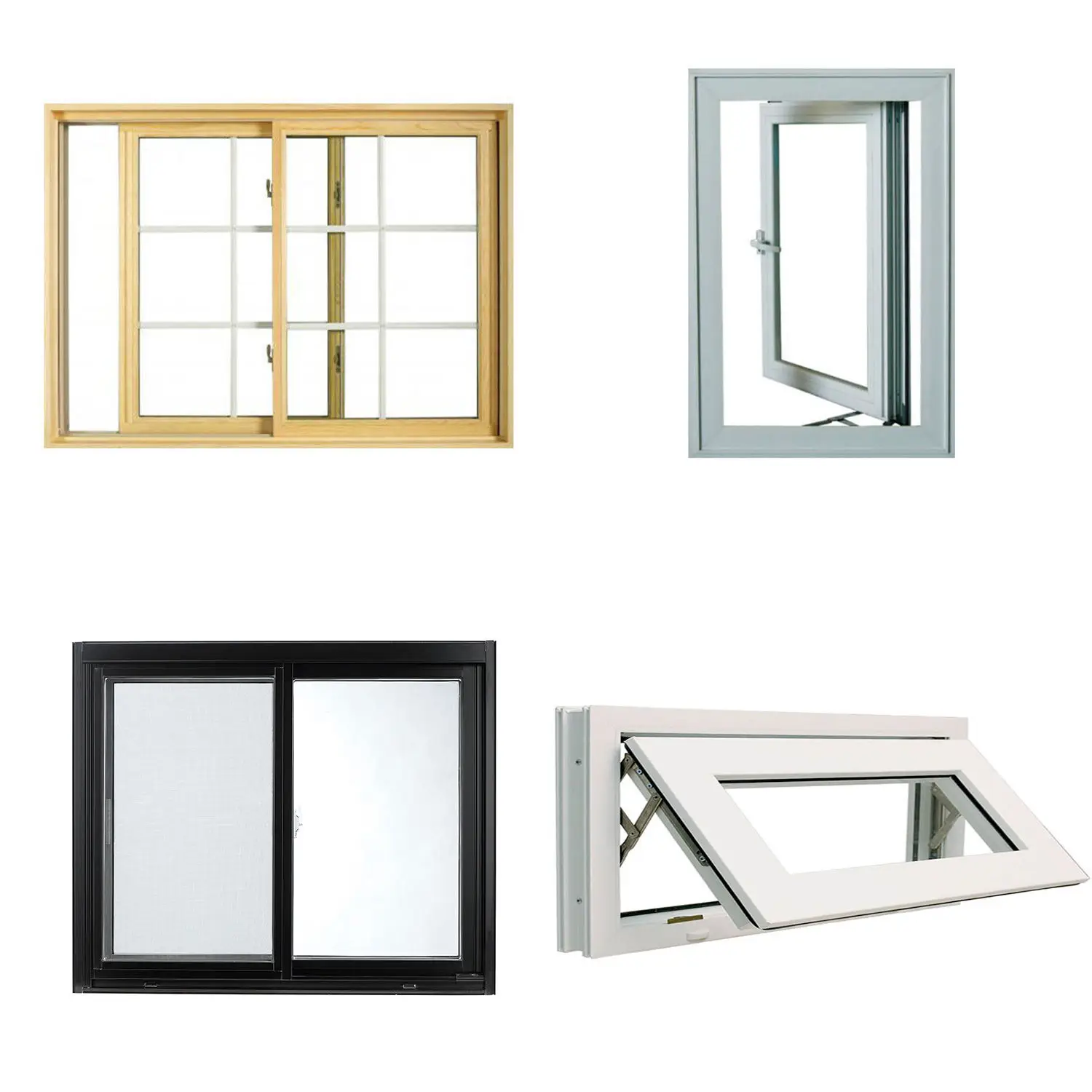AS2047 Australian Standard Hurricane Impact Aluminum Casement Window Swing Energy Star Qualified Double Glazed Tempered Clear