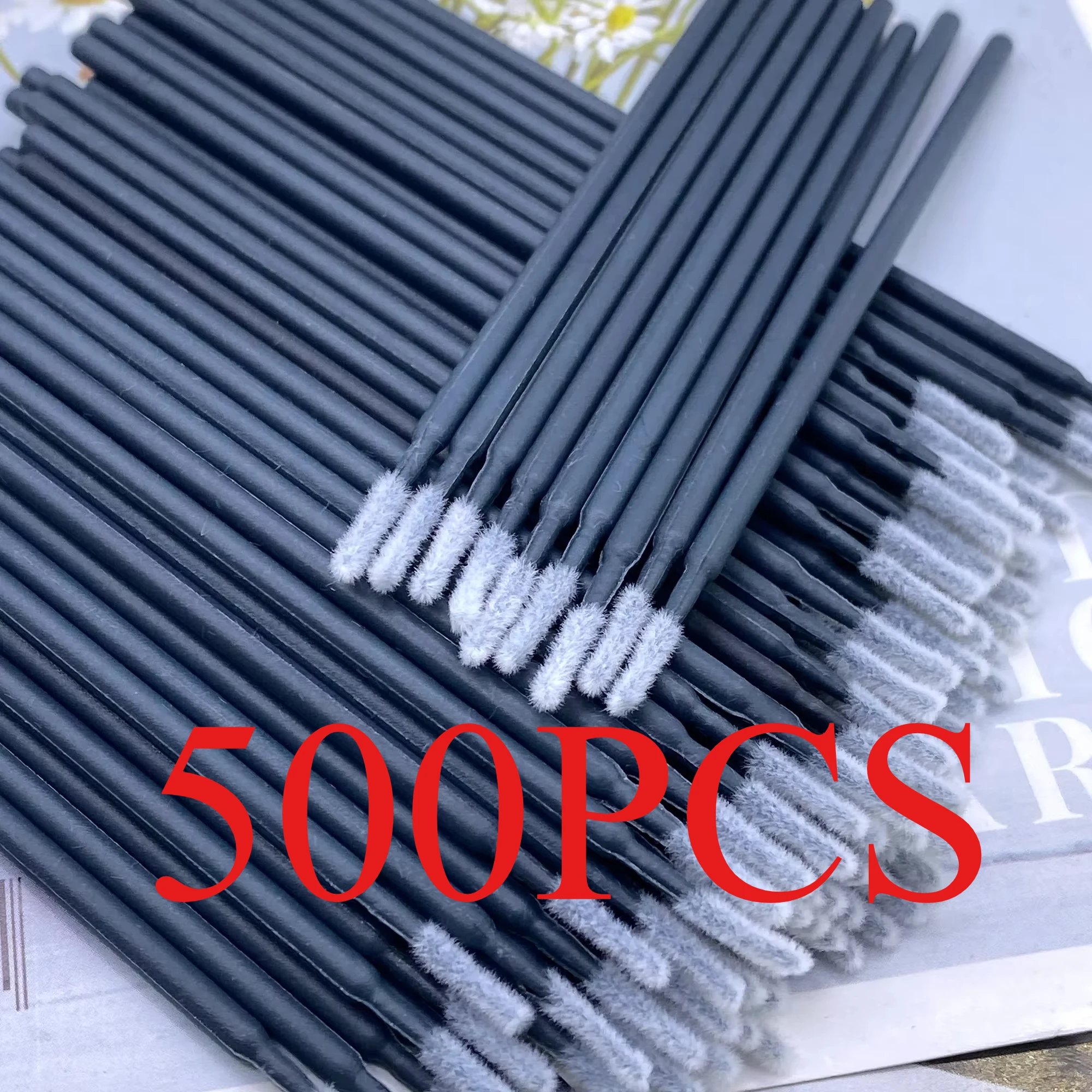 100/500 stücke Wimpern Reinigung Pinsel Lash Verlängerung Micro Baumwolle Tupfer Einzelne Wimpern Microbrush Schönheit Make-Up Sauber Entferner