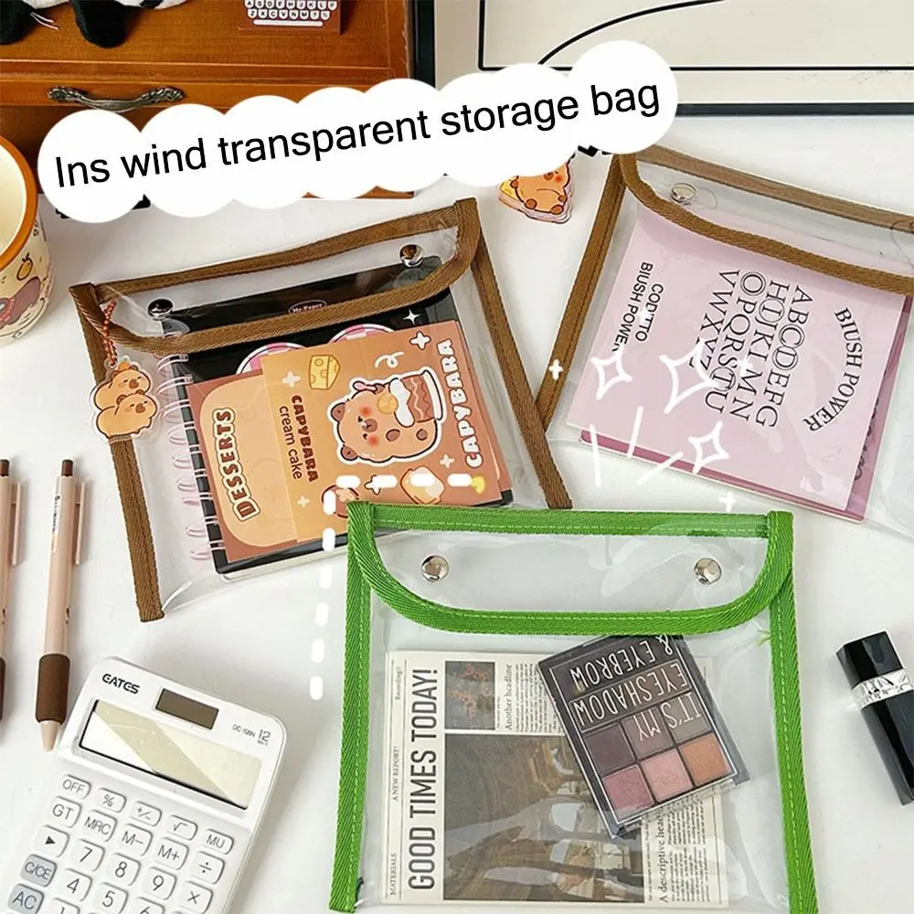 

Портативная водонепроницаемая папка для файлов, большая емкость, пряжка, карман для файлов, сумка для документов из ПВХ, продукты для хранения документов