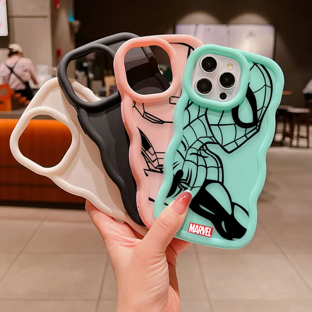 

Marvel Spider-Man Iron Man Venom 3D Wave Case For OPPO RENO 2F 2Z 4 5 5Z 6 6Z 7 7Z 8 8Z 10 11 11F PRO 4G 5G FIDN X3 LITE Case