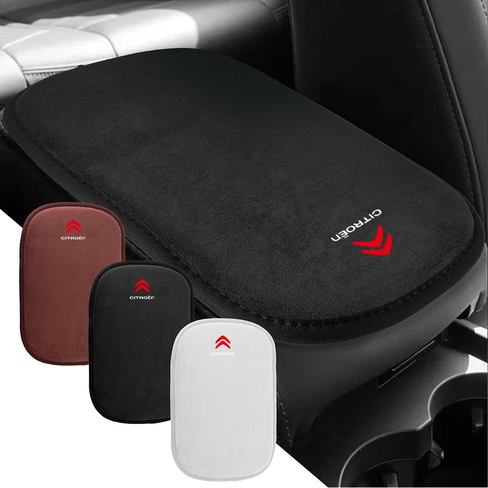 Car Armrest Box Protective Pad Fur Anti-slip Armrest Pad Protective Cover For Citroen C1 C2 C3 C4L VTS C-ELYSEE C3-XR DS C5 C6