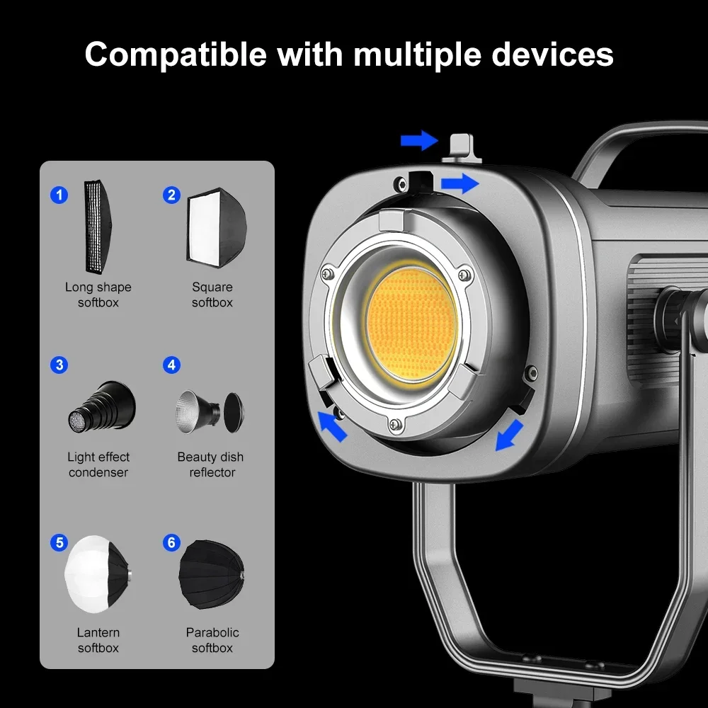 GVM 150 واط فتحة الفيديو الضوئي LED التصوير الإضاءة عدة سوفت بوكس وبون جبل أضواء تصوير الفيديو ليوتيوب لايف