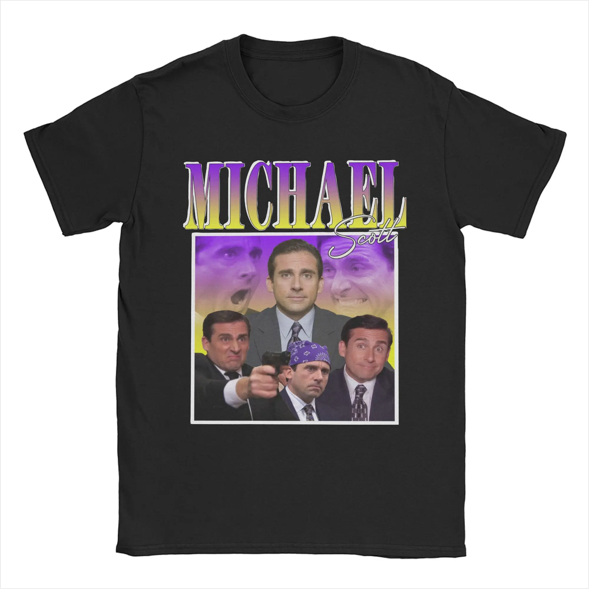 Men's Michael Scott The Office TV Show T Shirts  100% Cotton Clothing Creative Short Sleeve O Neck Tee Shirt Original T-Shirt