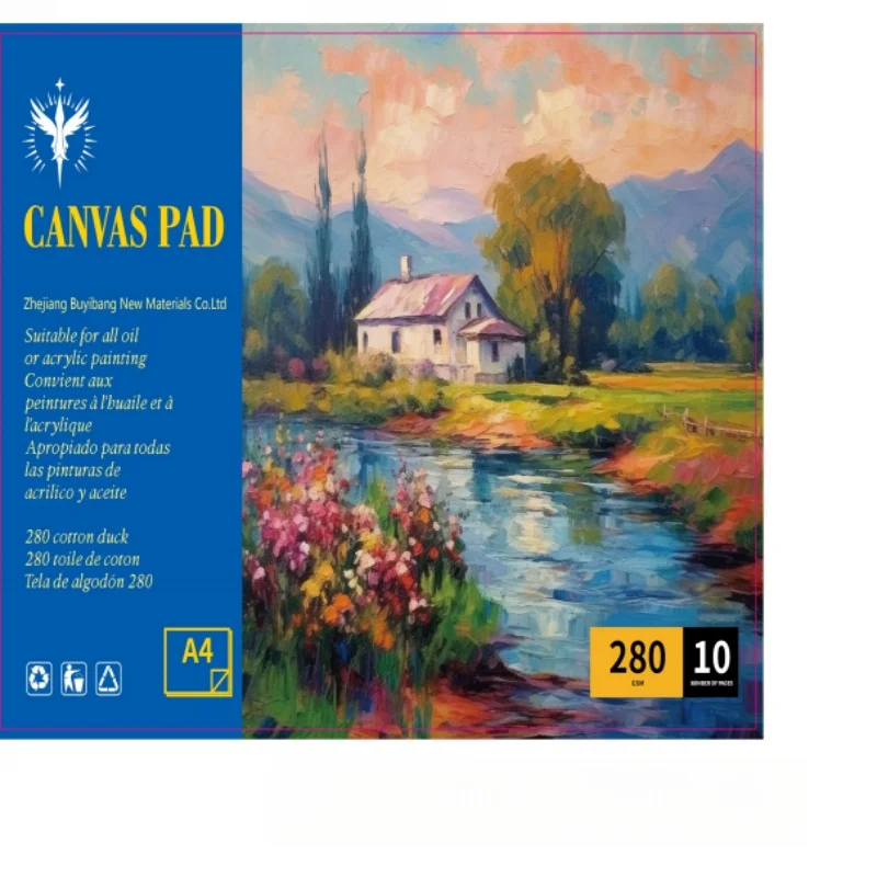 

2 шт. Книга для рисования маслом ручной работы, 10 листов прочного холста, отличная поддержка