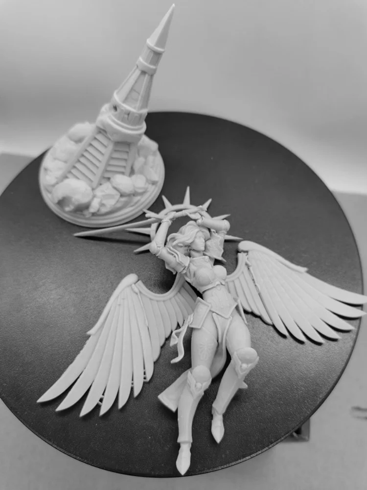 Espada de resina a escala 1/24, Ángel de la paz de la justicia Nsfw, dos versiones, Kit de modelo de ensamblaje, juguete de estatua 3D sin montar y sin pintar