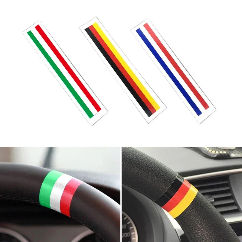 1PCS Car Steering Wheel Italy Sticker Auto Tuning Accessories For Alfa Romeo Giulia Giulietta 159 156 MITO Stelvio 147 Sportiva