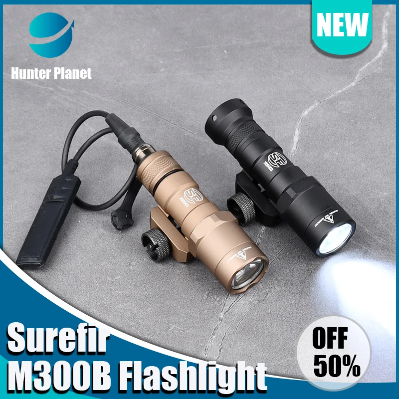 

M300B M300 Tacitcal SF Flashlight Mini Weapon Scout Hunting LED Light Fit 20MM Picatinny Rail Momentary-on Constant-on Tail