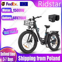 Ridstar MN-26 E Bike 1500W Powerful Electric Motor 48V20AH Battery Adult Electric Bicycle 26*4.0-in Fat Tire Snow Electric Bike