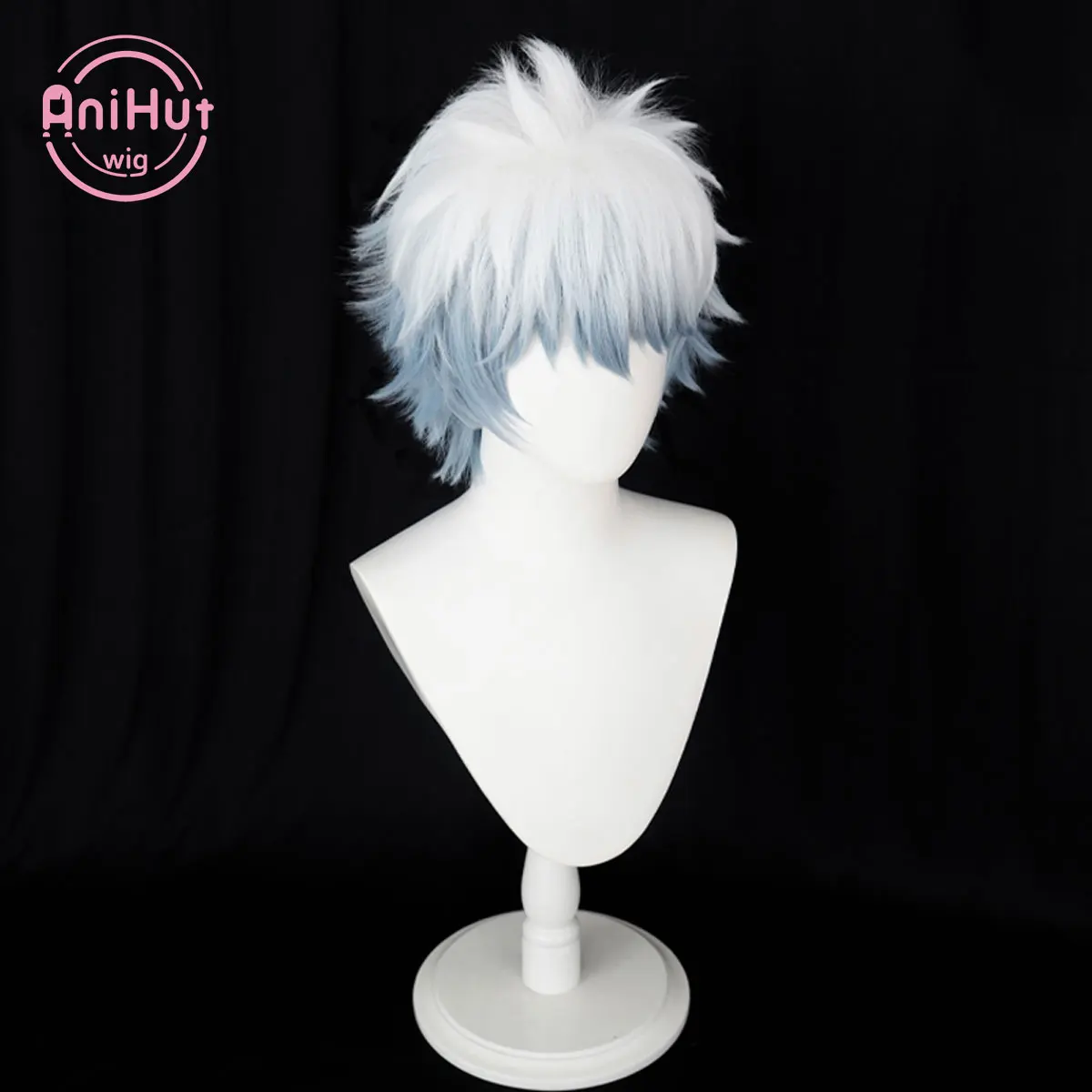 AniHut Sakata Gintoki Peruca Cosplay, Gin Tama, Resistente ao calor, Cabelo sintético