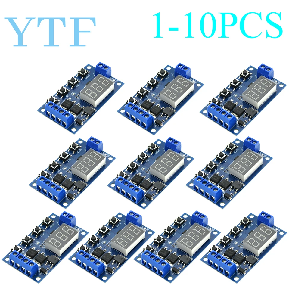 

1-10PCS Dual MOSFET Switch Module, 10A Solid State Relay Replacement with Timing Delay for Arduino ESP32