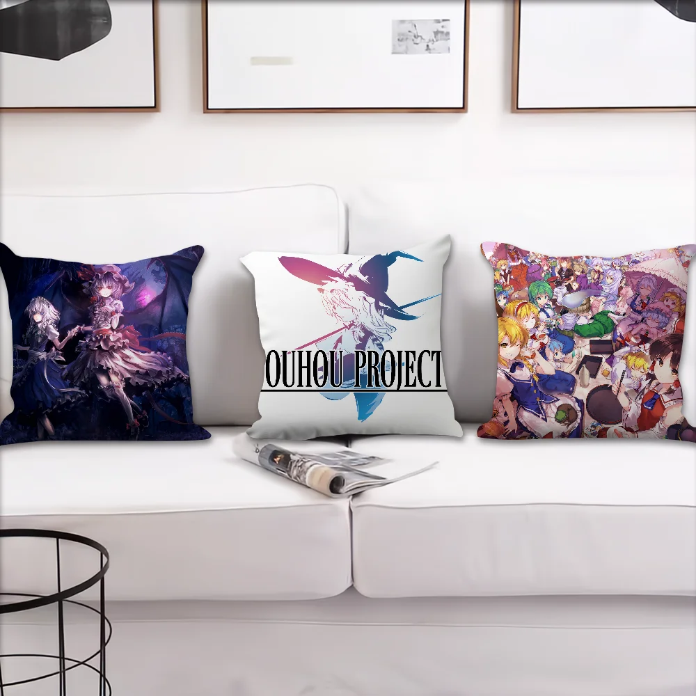 Game T-Touhou P-Project Comfortable Decorative Cushion Cover Suitable for Home Living Room Sofa Room Decoration