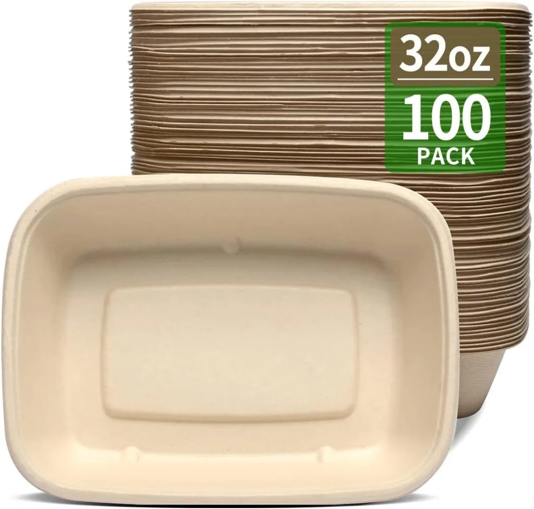 

100-Pack 32oz Disposable Paper Bowls – Chipotle-Style, for Burritos & Nachos