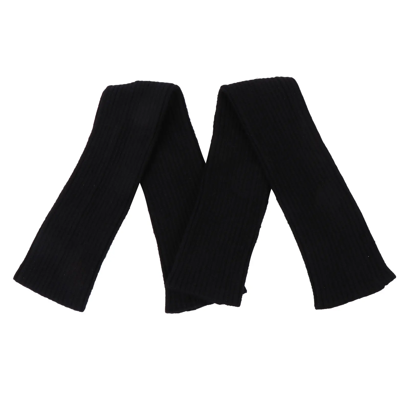 

Winter Arm Warmers Long Fingerless Gloves Thumb Hole Black Oversleeves Women Soft Knitted Wool Jogging Bicycling Hiking Skiing