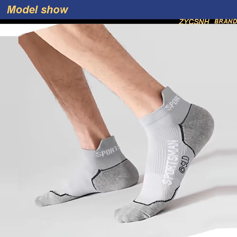 10 Paar hochwertige Socken Herren Sommer Mann kurze Socken atmungsaktive Söckchen Baumwolle Sportsocken schwarz dünn geschnittene Run Herrensocken – Detail 9
