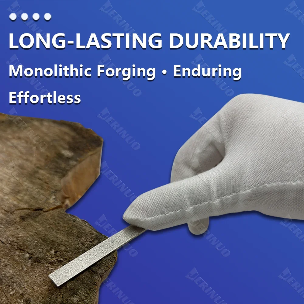 JERINUO CF400 مجموعة مبرد ماسي مسطح رفيع للغاية ومتين وقوي 180 مم لطحن قوالب التشذيب