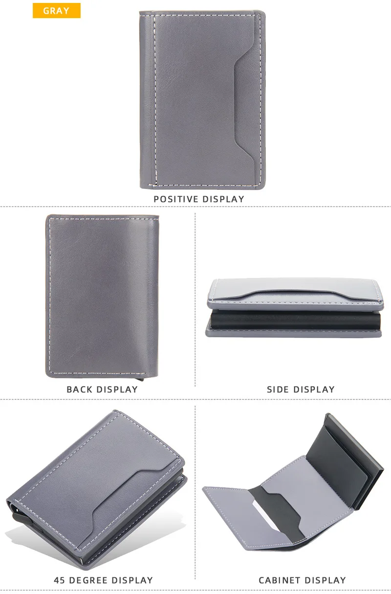 Business Magnetic Card Solt Case for Magsafe Functions Phone Case Card Holder Wallet Luxury PU Leather Men Slim Purses Pocket