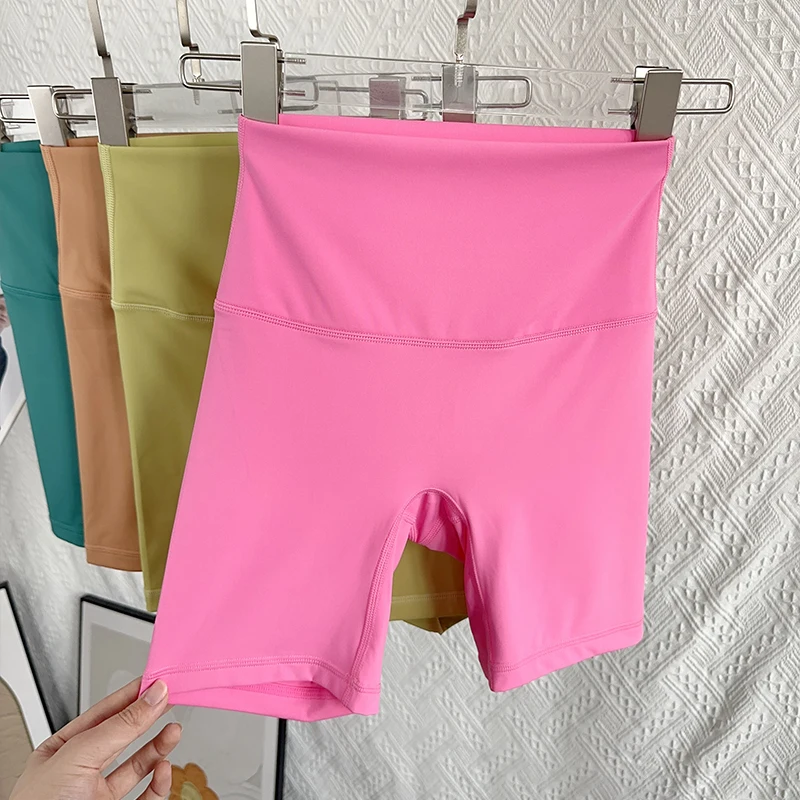 Nude Feeling Damen-Yoga-Shorts mit hoher Taille, pfirsichfarben, tailliert, Hüfte, Fitness, schnell trocknend, atmungsaktiv, bequem, lässig, Sport-Shorts 🩳 👏