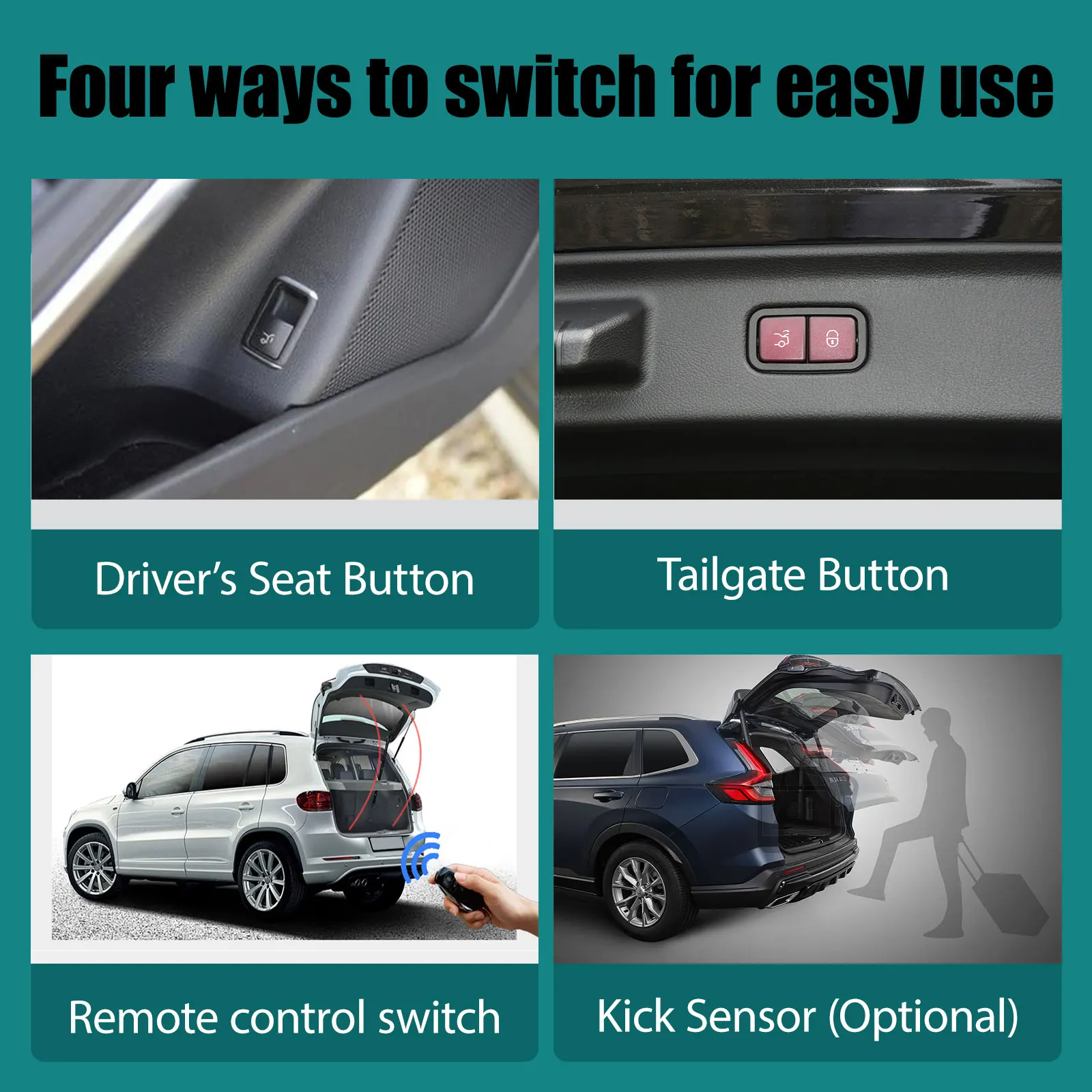 For Citroën C4/E-C4 C41 2020-Present Electric Tailgate with Sensor Trunk Anti-pinch Memory Height Intelligent Operation