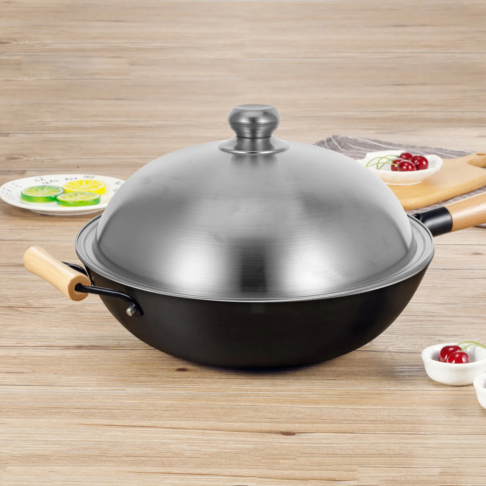 

1pc Stainless Steel Pot Lid Replacement Cover For Frying Pan Wok Saucepan Kitchen Cookware Metal Pan Lid Household Pot Cover