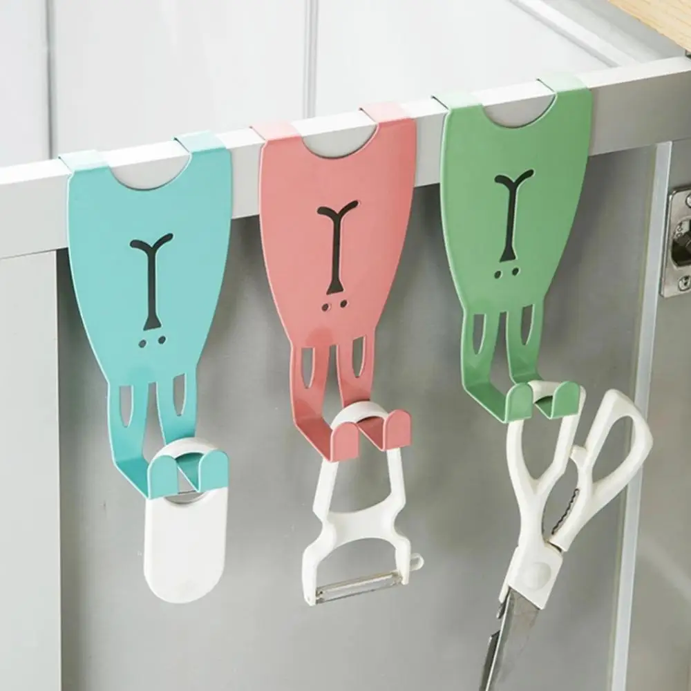 Wardrobe Wall Hanger Durable Coat Hook Bedroom Kitchen Hang Bag Clothes Towels Cupboard Rear Hanger Home Storage Shelf Household