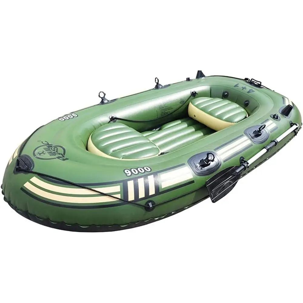

Portable Inflatable Boat Set for 5, Air Pump, Rope, Paddle Included - Ideal for Adults & Kids