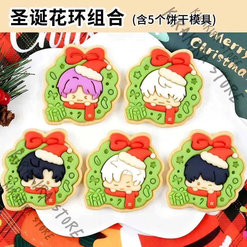 

Love and Deepspace Sylus Caleb Christmas Series Cookie Mold Butter Mascot Cosplay Bakeware Tool Rafayel Zayne Xavier