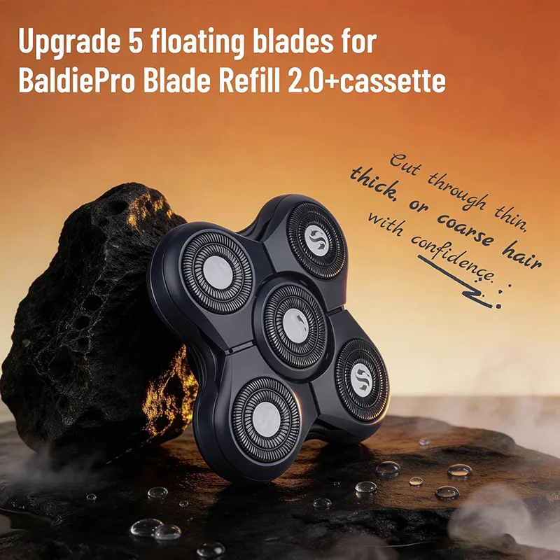 Electric Shaver Replacement Head For BaldiePro Head Shaver - Electric Razor Replacement Blades for Bald Head and Face