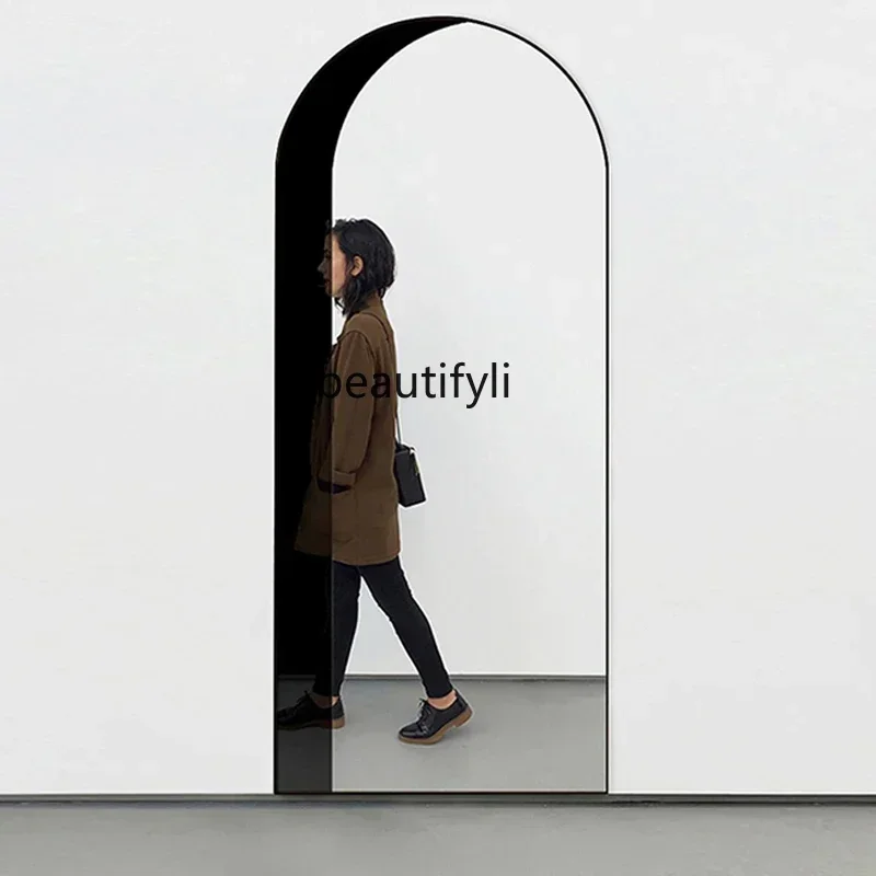 

11zNordic Dressing Mirror Living Room Floor Cloakroom Full-Length Simple Hanging Home Floor Full-Length Mirror