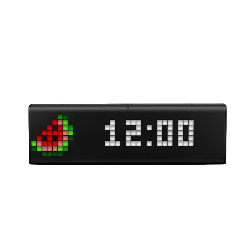 Smart Alarm Clock Creative Personality Retro Stereo Mobile Phone Display Speaker Pixel Clock