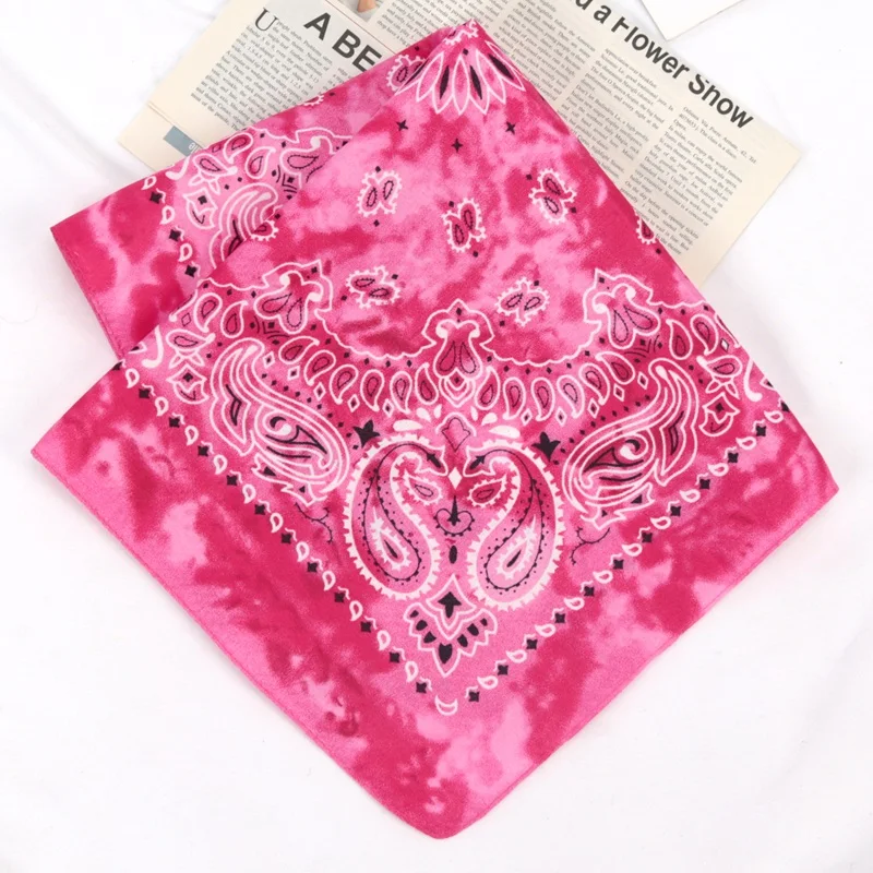 Modische Unisex-Bandana-Haarbänder für Erwachsene, Cowboy-Biker-Sport-Kopfbedeckung, Handgelenk-Haarwickel, einseitiger Kopfwickel, Schal, Paisley-Muster – Detail 8