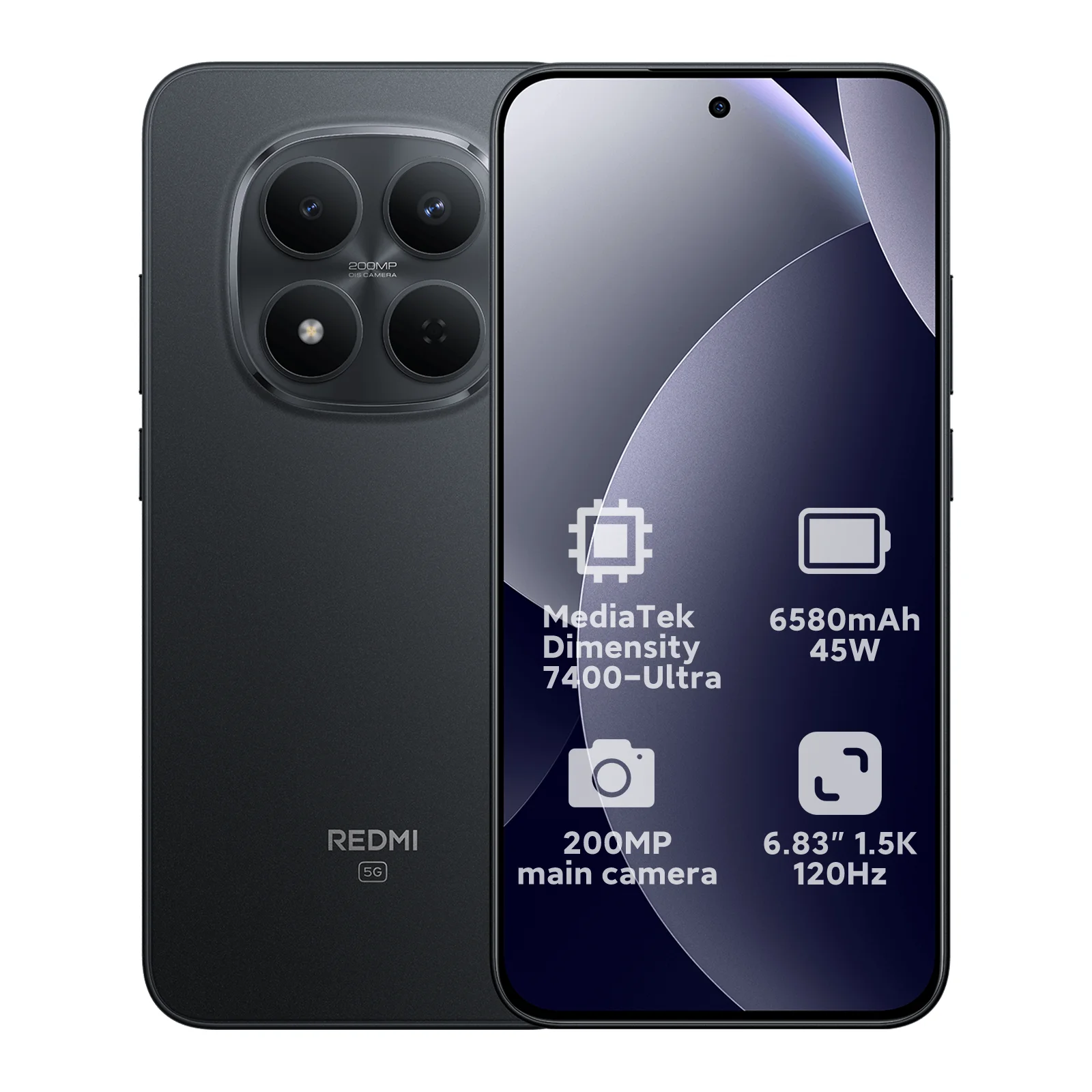 Globale versie Redmi Note 15 Pro 5G Dimensity 7400-Ultra Smartphone 6580mAh 45W batterij 200MP OIS hoofdcamera Xiaomi mobiel