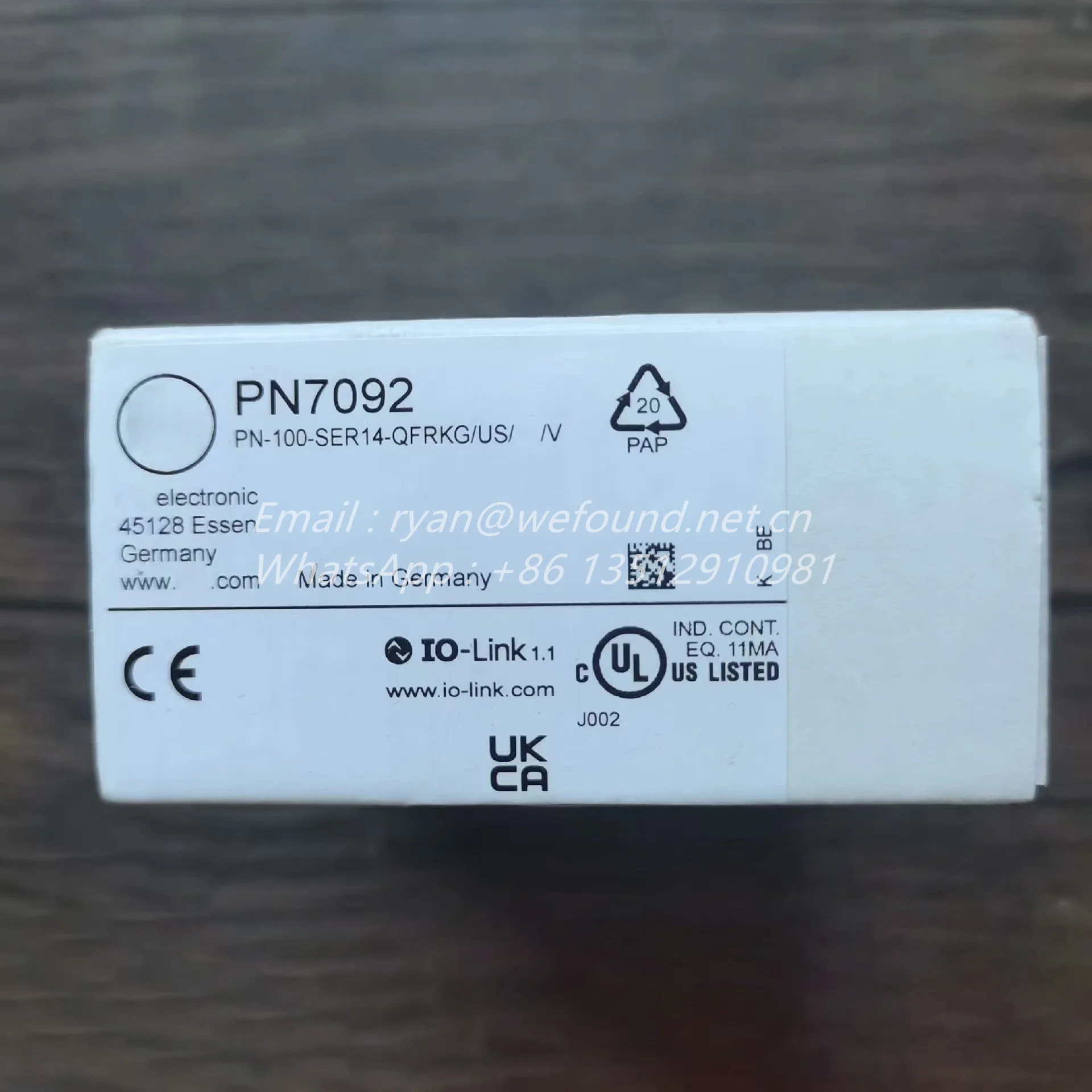 

PN7092 Pressure sensor with display PN-100-SER14-QFRKG/US/ /V