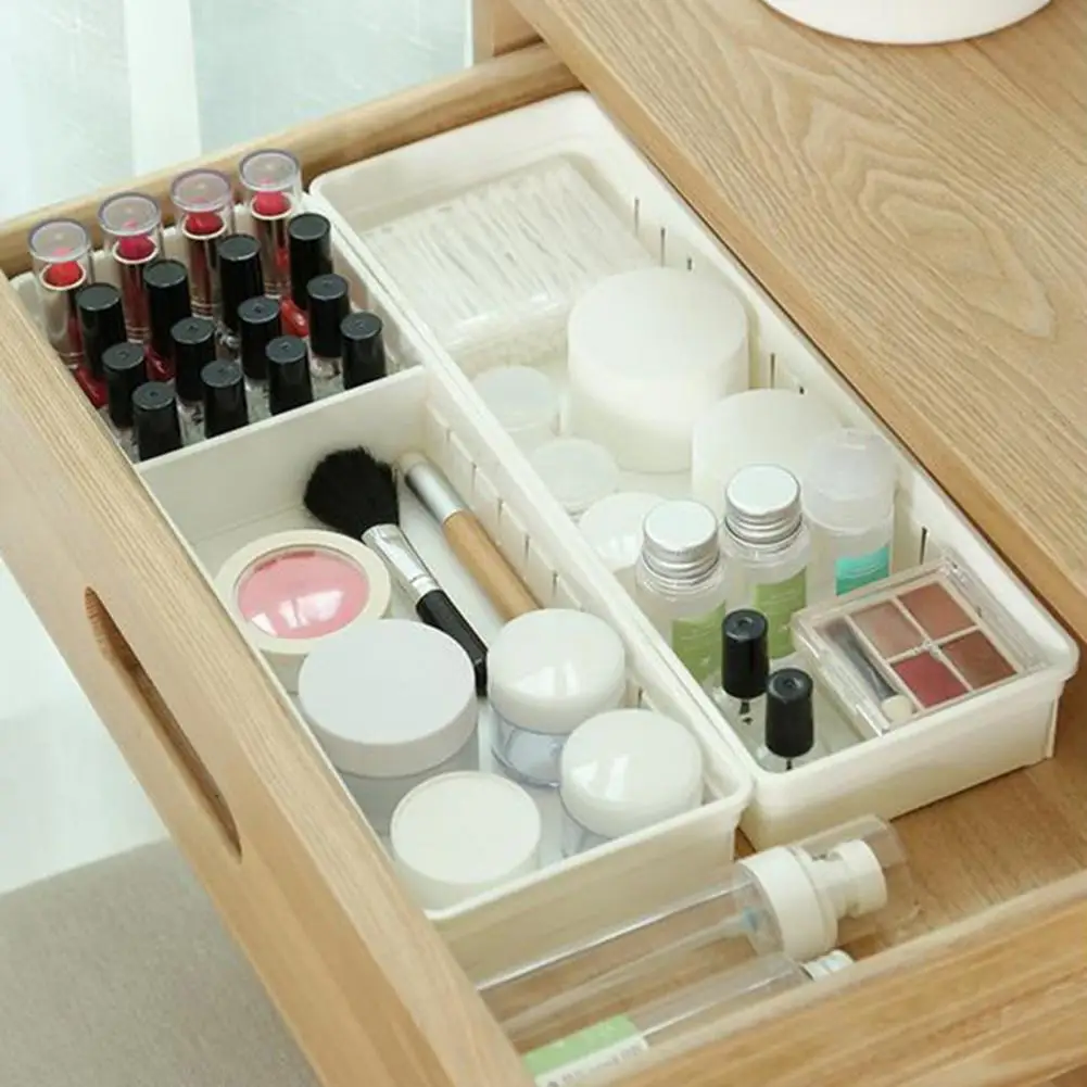 Kitchen Drawer Organizer Cutlery Storage Box Adjustable Cabinet Organizer With Divider Board Utensil Storage Box For Drawers