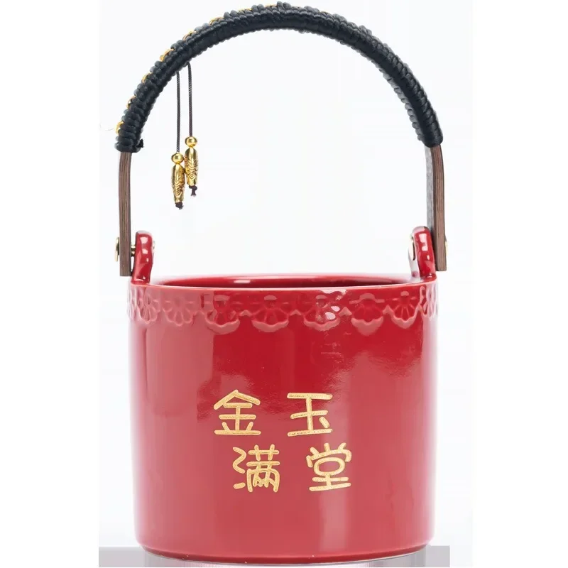 Good meaning of marriage, children and grandchildren, bucket wedding, dowry set, wedding ceramic ornaments