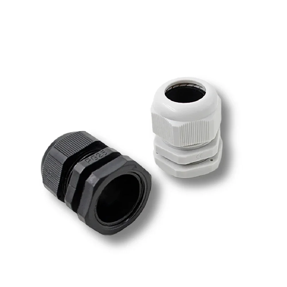 Wasserdichte kabel verschraubung stecker ip68 weiß schwarz nylon kunststoff metrisches kabel m6 m8 m10 m12 m14 m16 m18 für 4-8mm kabel 10 stücke