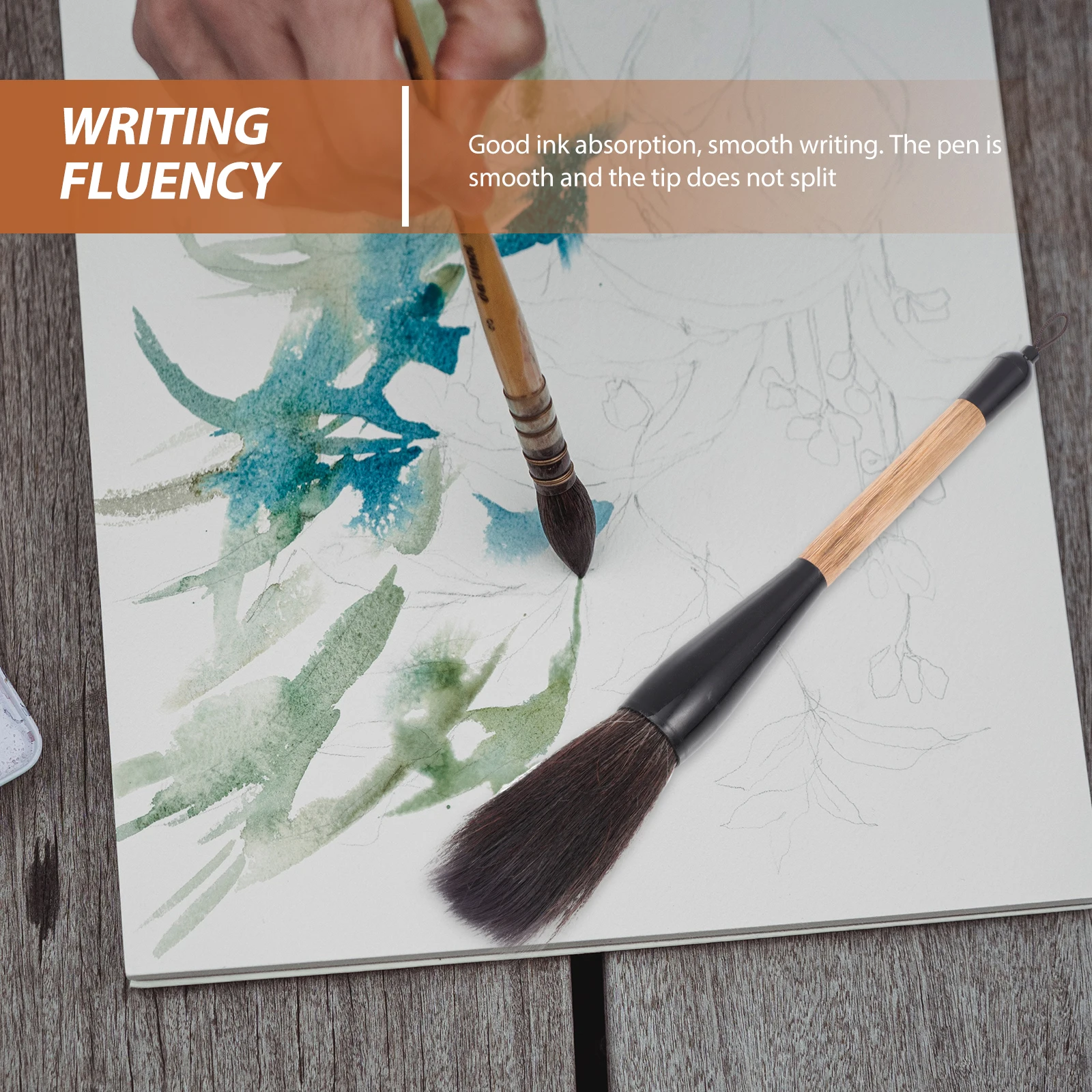 

Large Size Chinese Calligraphy Brush Painting Pen Stationery Smooth Comfortable Hold Portable Ink Watercolor Writing Student