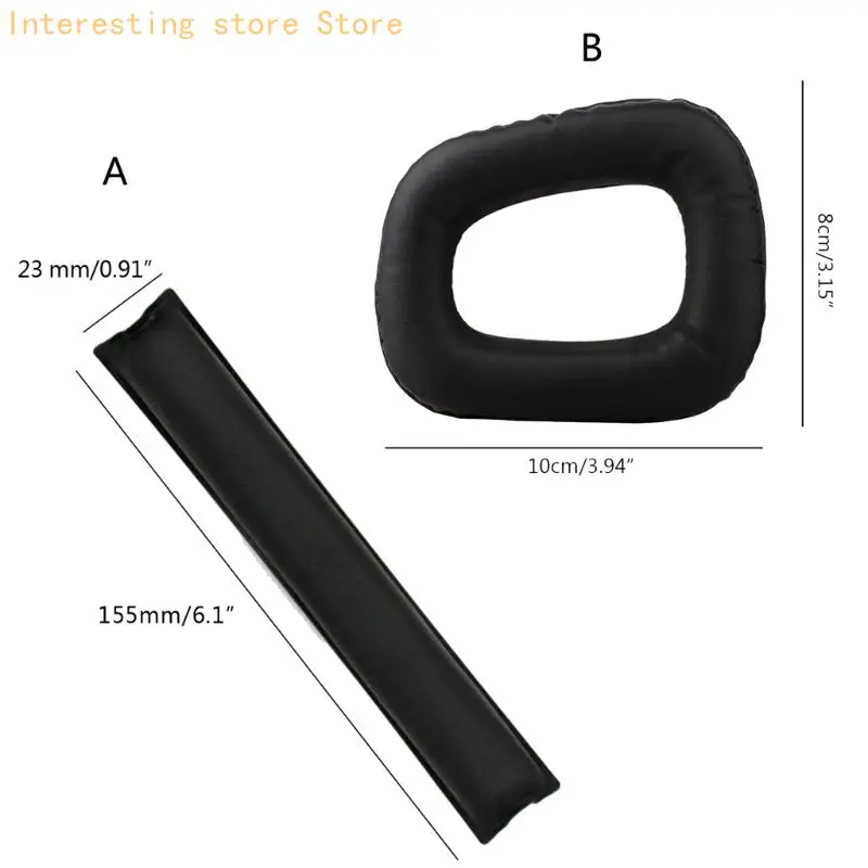 Einfache Installation PU Leder Kopfhörer Ohrpolster Kissen Stirnband Pad für G432 G332 G930 F450 Angenehmes Tragen 55KC – Detail 6