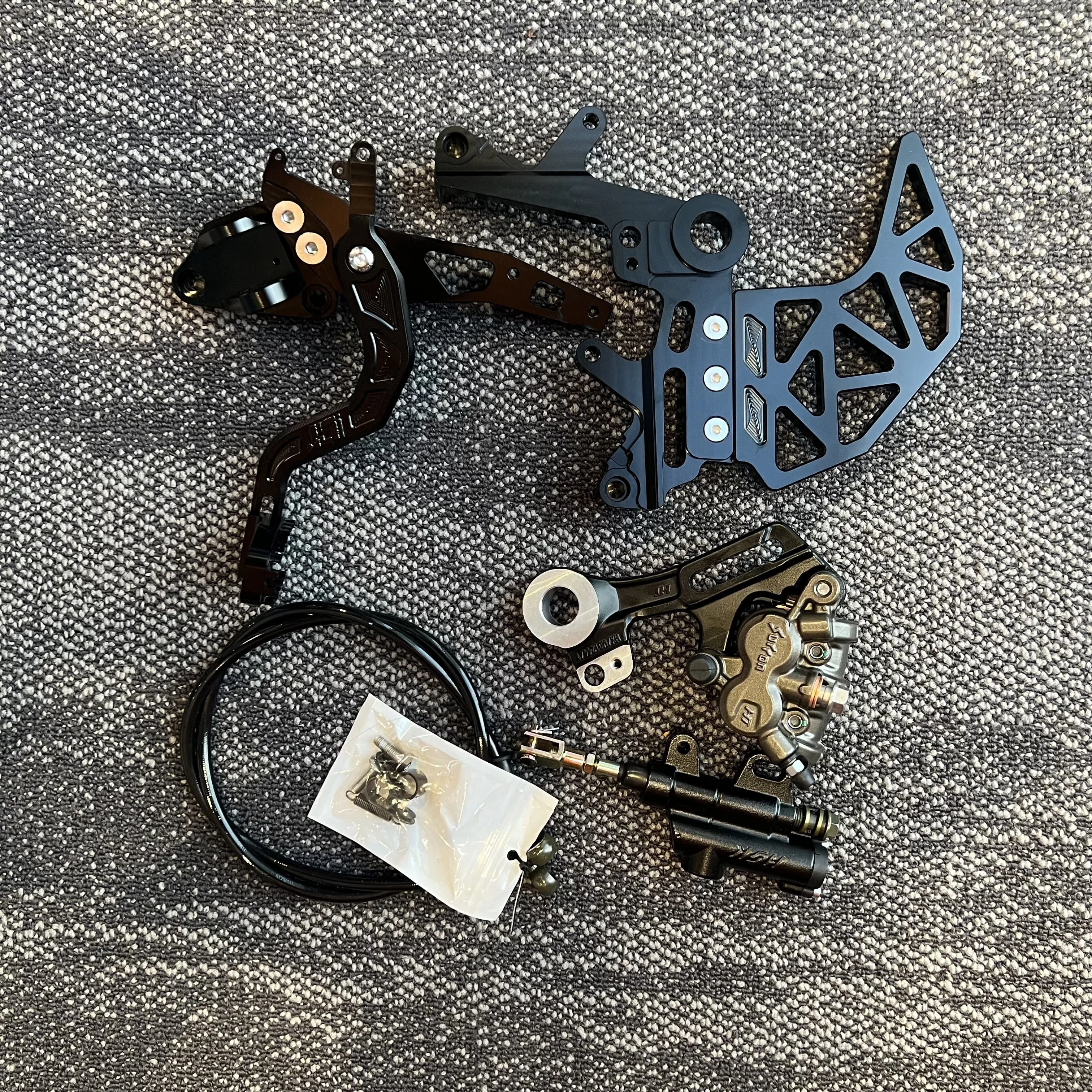 Rear Foot Brake Assembly CNC Aluminum 7075 Pedal Kit for Ultra Bee Modification Performance Upgrade Parts