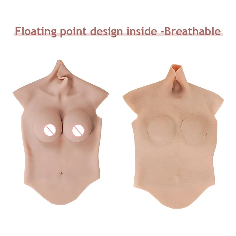 KUMIHO 8TH No Oil Silicone Breast Forms with Airbag Repair Belly Breast Silicone Forms Half Body Transgender Sissy Crossdresser