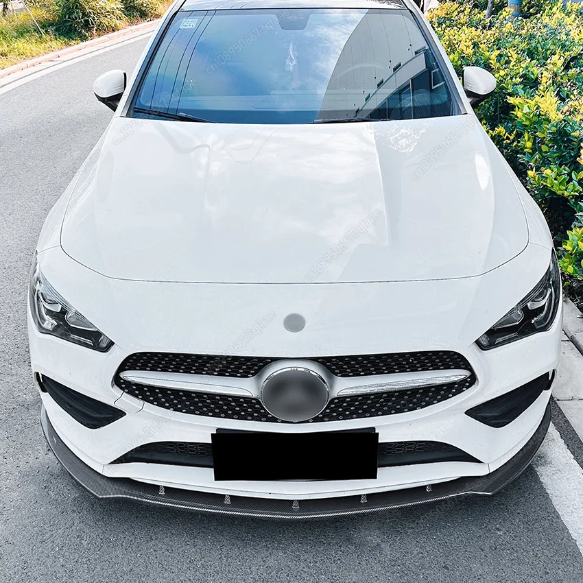메르세데스 벤츠 CLA 클래스 C118 W118 X118 CLA180 200 220 250 CLA35 CLA45 AMG 2019-2023 스플리터 디퓨저 용 자동차 앞 범퍼 립 썸네일 3