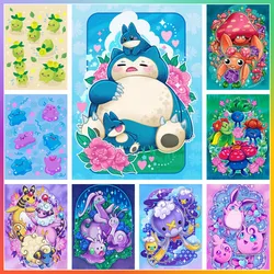 Cute Pokemon Cartoon Snorlax Diamond Painting Crafts Cross Stitch Puzzle Pictures 5D DIY Art Mosaic Home Decoration New Novelty